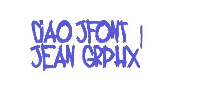 Ciao jFont | Jean Grphx Font Download